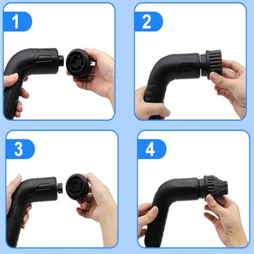Electric Spin Scrubber Brush Heads Set for NOLYTH Power Spin Scrubber, 6 Pack Replaceable Brush Heads for Cleaning Corners Grout Stain on Stove, Sinks, Tubs, Tiles, Bathroom, Kitchen etc