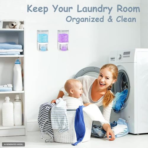 35 OZ Laundry Detergent Dispenser/Wall-Mounted Scent Booster Beads Dispenser for Laundry Room Storage, Suitable for Softener Beads/Sea Salt/Rice Dispenser/Sprinkles/Solid Grain Organize - size: 35 oz