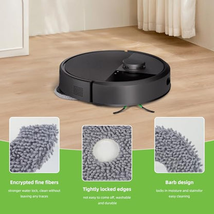 VIEWALL 8 Pack Mop Pad for iRobot Roomba Plus 505X/505/507 Combo, Plus 405 | G181/G185 Combo, Plus 4020 Combo Robot Vacuum Cleaner, Microfiber Washable Mop Cloth Replacement Parts Accessories - size: 400/500 Mop Pads 8 Pack