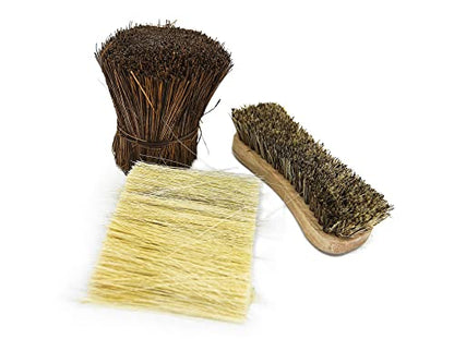 All-Natural Wooden Scrub Brush Set – 12 Pack | Heavy-Duty Palmyra Bristle Cleaning Brushes for Commercial and Industrial Use | Floor, Tile, Grout and Workshop Scrubber | Bulk Cleaning Supply