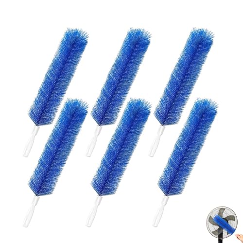 Kalveria Bendable Microfiber Head, Kalveria Fan Cleaner, Ceiling Fan Cleaner Duster with Flexible Head, Fan Duster for Ceiling Fans, Blinds, Cobwebs, Curtains & Household Cleaning (Blue, 6 PCS) - color: Blue