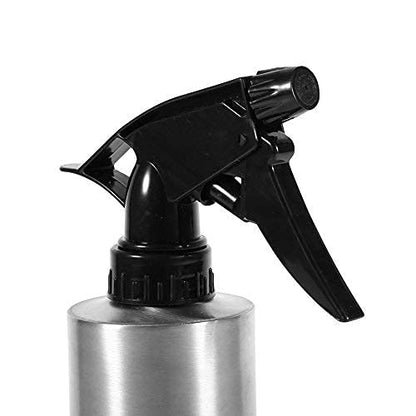 Fdit Stainless Steel Hand Pressing Watering Can with Spray Nozzle (550ml)