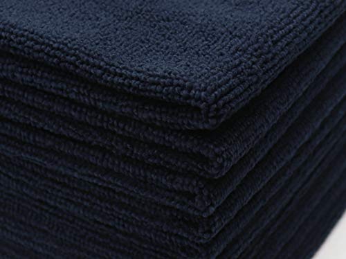 Microfiber Cleaning Cloth, Washcloths, 12x12 inch, 10 Pack, Black | Fast Drying Dish Cloths for Washing Dishes, Ultra Absorbent Dish Rags, Lint Free Cleaning Rags For House&Kitchen - color: Black