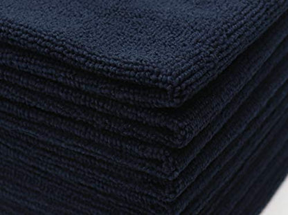 Microfiber Cleaning Cloth, Washcloths, 12x12 inch, 10 Pack, Black | Fast Drying Dish Cloths for Washing Dishes, Ultra Absorbent Dish Rags, Lint Free Cleaning Rags For House&Kitchen - color: Black