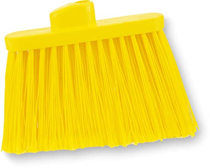 SPARTA Plastic Broom Head, Angled, Flagged for Small Debris Indoor, Outdoor, Home, Restaurant, Lobby, Office, 12 Inches, Yellow - color: Yellow