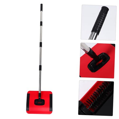 Handheld Carpet Sweeper Manual Push Sweeper Rug and Upholstery Cleaner Wet Dry Vacuum Non-Electric Carpet Cleaning Tool Quiet