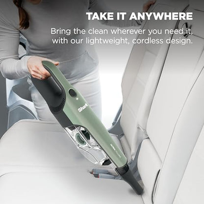 Shark UltraCyclone Pro Cordless Handheld Vacuum, Powerful Suction, Handheld Vacuum for Car & Home, Crevice Tool, Scrubbing Brush, Lightweight, XL Dust Cup, Black/Green, CH901 - style: UltraCyclone
