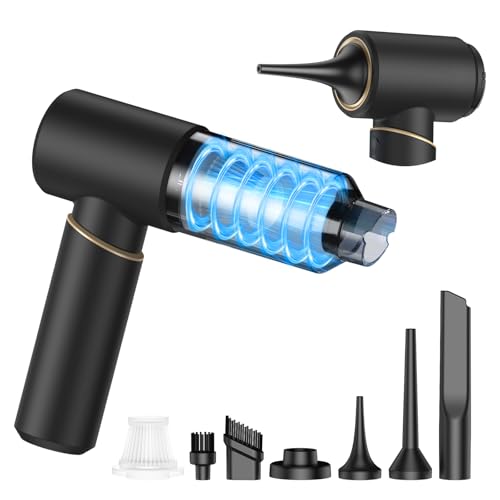 BSRCO Car Vacuum Portable Cordless – 30Min Runtime, 15KPa Suction Handheld Vacuum Cordless 4-in-1, 1.25Lbs Lightweight, 75dB Quiet, USB-C Fast Charging, Washable HEPA Filter for Car, Home & Pet Hair