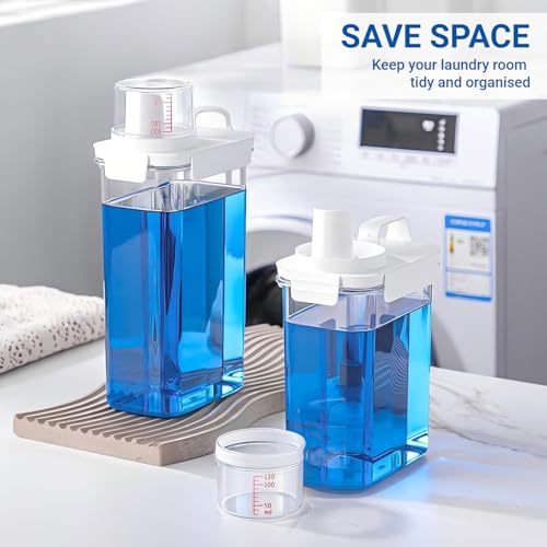 Laundry Detergent Dispenser - 61oz Refluxable Plastic Liquid Laundry Detergent Container for Laundry Room Organization - size: 61oz