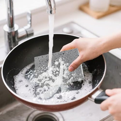 Extra Large Dish Sponges Kitchen for Cleaning, Natural Cellulose Sponges Reusable and Biodegradable, Non Scratch Sponge for Dishes Household Use (2-Pack) - color: Grey / White