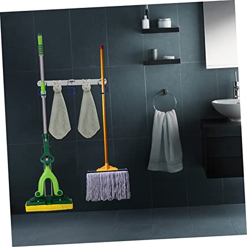 Cabilock Mop Holder Stainless Steel Hooks Heavy Duty Hook Wall Hanging Hooks S- Type Mop Heavy- Duty Hook Wall Hanger Broom Holder Wall Mount S-Type with Hangers Tool Fold - size: 42X9X2CM