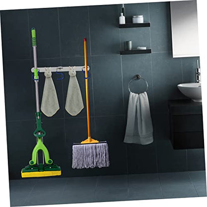 Cabilock Mop Holder Stainless Steel Hooks Heavy Duty Hook Wall Hanging Hooks S- Type Mop Heavy- Duty Hook Wall Hanger Broom Holder Wall Mount S-Type with Hangers Tool Fold - size: 42X9X2CM