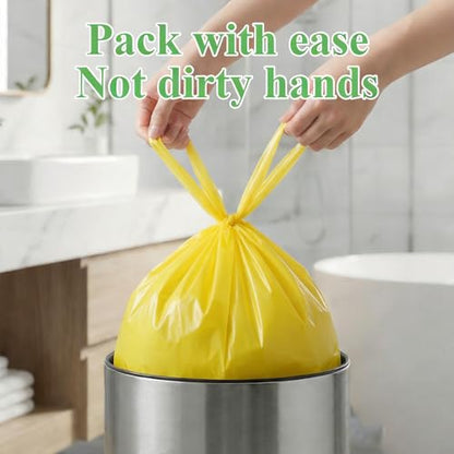 2.6 Gallon Colorful Bathroom Trash Bags - With Handles Small Garbage Bags Biodegradable 100 Count Unscented Mini Kitchen Car Office Little Wastebasket Liners 10 Liter Strong Thick Bulk Vincereon
