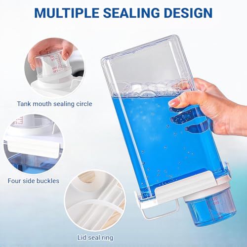 Laundry Detergent Dispenser - 78oz Refluxable Plastic Liquid Laundry Detergent Container for Laundry Room Organization - size: 78oz