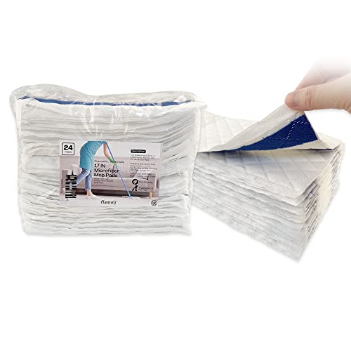 Microfiber Disposable Mop Pad for All 16-18'' Hook & Loop System Mop, Wet Dry Cleaning Pad Compatible with Bona,Rubbermaid,Turbo,Norwex (50 Pack) - color: 18 In, 50 Pack