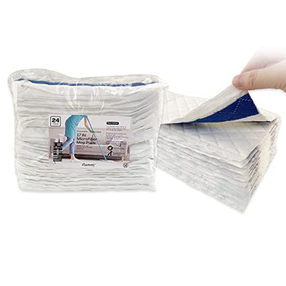 Microfiber Disposable Mop Pad for All 16-18'' Hook & Loop System Mop, Wet Dry Cleaning Pad Compatible with Bona,Rubbermaid,Turbo,Norwex (50 Pack) - color: 18 In, 50 Pack