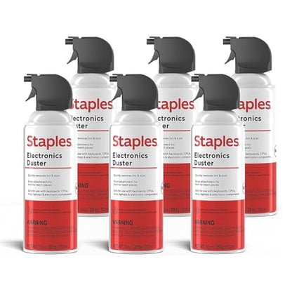 Staples Compressed Air Dusters – Canned Air for Electronics, Keyboards & Office Devices