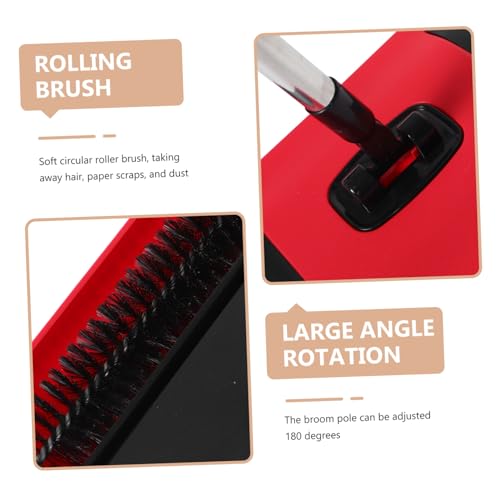 Cabilock Handheld Carpet Sweeper with Adjustable Handle Portable PET Hair and Dust Cleaner Manual Non-Electric Rug Roller Brush for Home and Office Cleaning