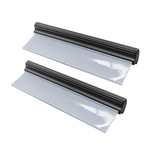 2PCS Automotive Squeegee, 12 Inch T-Bar Water Blade Squeegee for Drying, Flexible Silicone Car Water Wiper, Car Water Squeegee Fits Windshield, Glass, Mirror, Bathroom, Window (12inch) - size: 12inch