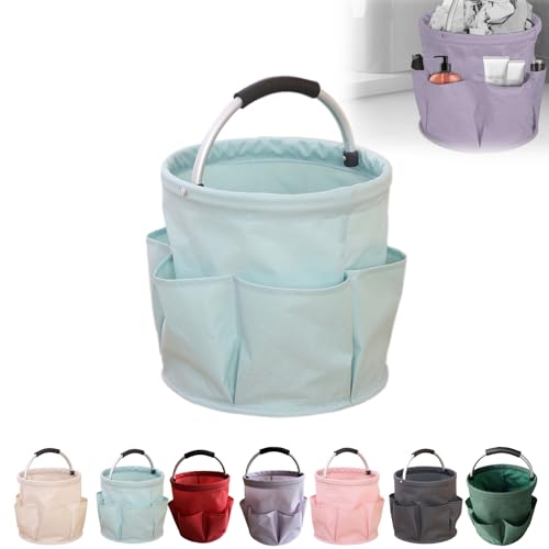 Professional Cleaning Caddy Organizer - 11" Wearable Cleaning Supply Bag with Adjustable Shoulder Strap & Handle - Housekeeper Essentials Organizer for Detailing Tools & Supplies (Sky Blue) - color: Sky Blue