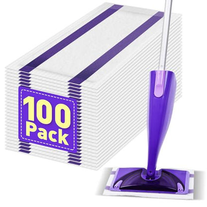 Mop Pads Refills Compatible with WetJet Mop, Disposable Mop Pads for Hardwood Floors, Tile, Laminate & Multi-Surface Cleaning, 100 Pack - size: 100p WetJet Disposable