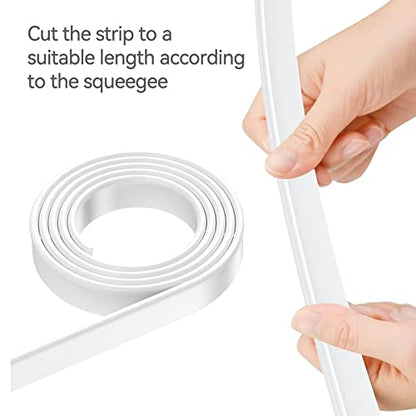 Squeegee Replacement Silicon Rubber Blade for Shower Doors, Window, Glass Cleaning, 41 Inch - color: White