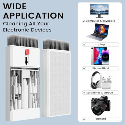 Keyboard Cleaning Kit Laptop Cleaner, 22-in-1 Computer Screen Cleaning Brush Tool, Multi-Function PC Accessories Electronic Cleaner Kit Spray for iPad iPhone MacBook Earbud Camera Monitor