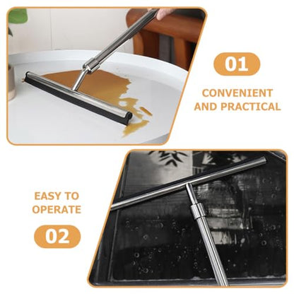 Universal 23-inch Extendable Shower Squeegee and Window Cleaning Tool, Stainless Steel Tile and Glass Wiper for Bathroom, Car, and Home Use