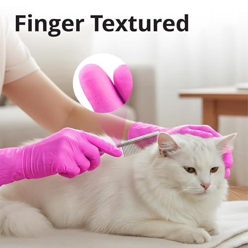SwiftGrip Powder-Free Nitrile Gloves, 3-mil, Disposable Nitrile Gloves, Latex-Free, Powder-Free - Pink/Fuchsia - size: Large