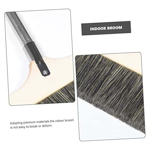 Beavorty Detachable Soft Bristle Broom with Long Handle Lightweight Indoor Cleaning Tool for Home Office Easy to Store Hardwood Floors and Carpets Space Saving Design