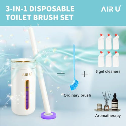 48 Count Disposable Toilet Brush Heads, Toilet Bowl Wand Refills for Toilet and Bathroom Cleaning, Purple Lavender Fragrance, Not Suitable for Electric Toilet Brushes - color: Purple