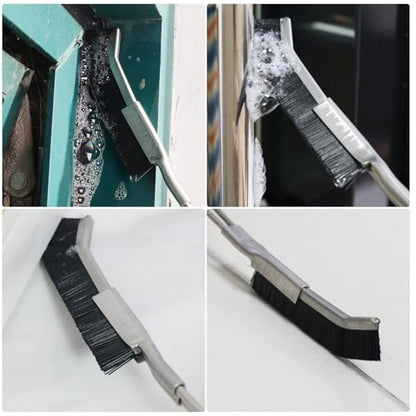 1pcs Multi Purpose Gap Cleaning Brush Narrow Flat Bristles Angled Nylon Brush Window Toilet Corner Cleaning Brushes,25cm
