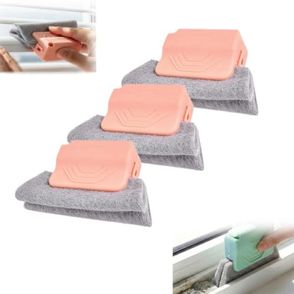 Magic Window Track Cleaner, 2026 New Handheld Window Groove Cleaning Brush Tool Set, Cleaner Brushes for Window lides Gaps Tile Lines Shutter Slats Car Vents & Narrow Gaps (3, Pink) - color: Pink