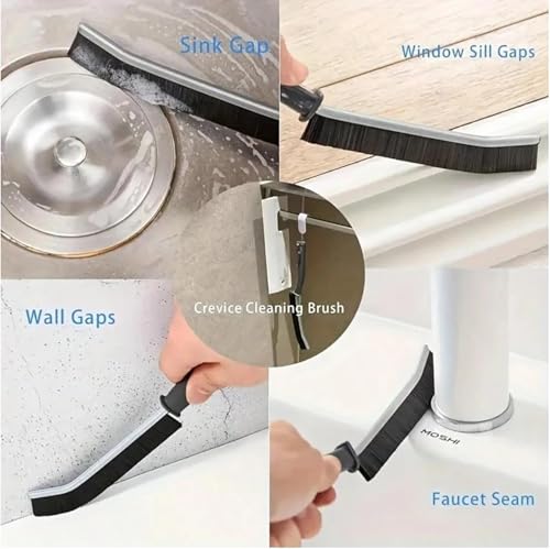12Pcs Hard Bristle Crevice Cleaning Brush, Multifunctional Premium Crevice Cleaning Tool, Designed for Cleaning Narrow Spaces, Suitable for Toilet, Faucets, Kitchen, Grout,Colorful