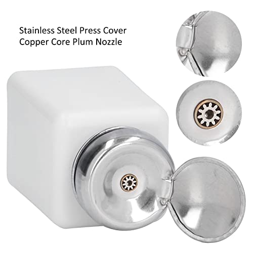 ESD Solvent Dispenser Bottle, Anti Static Press Pump Dispensing for Lab Workbench HDPE Stainless Steel White 200ml 1 Pack