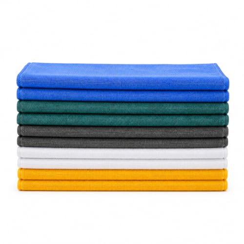Microfiber Cleaning Cloths 15"x15" – Lint-Free Multi-Surface Household Cleaning Cloths, Highly Absorbent Reusable Microfiber Towels for Kitchen, Glass, Bathroom, Car & Home – 10 Pack - size: 10 Pack