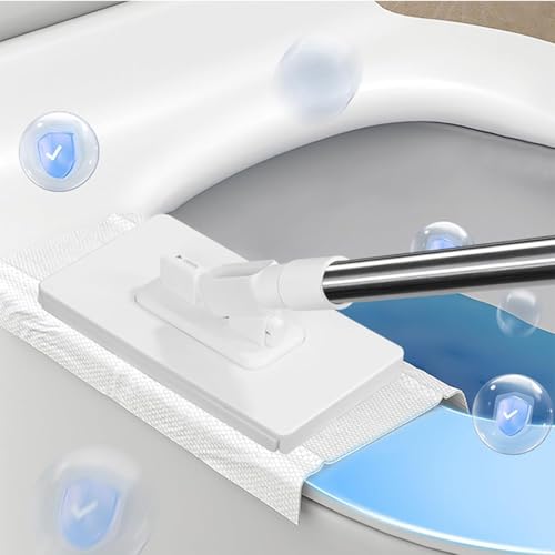 Snap Grip Mini Mop,Zero Touch Mini Mop,Disposable Dust Mops with 5 Reusable Cloths,Dry and Wet Use,40inch Locking Handle for Gaps & Multi-Surface (+10 Cloths) - size: +10 cloths
