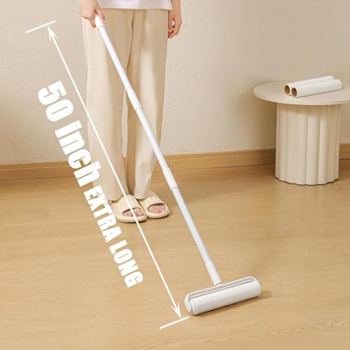 YHPDVI Lint Roller for Pet Hair – 9.45" Extra Wide Sticky Roller with 2 Refills & Long Handle | Heavy Duty Fur Remover for Couch, Carpet, Bed, Clothes | Large-Surface Lint Brush for Dog Cat Hair - size: 9.45" Extra
