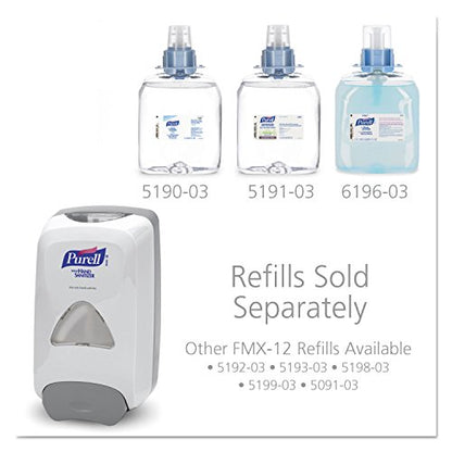 PURELL FMX-12 Push-Style Hand Sanitizer Foam Dispenser, Dove Grey, for 1200 mL PURELL FMX-12 Hand Sanitizer Foam Refill (Pack of 1) - 5120-06 - size: 1 Count (Pack of 1)