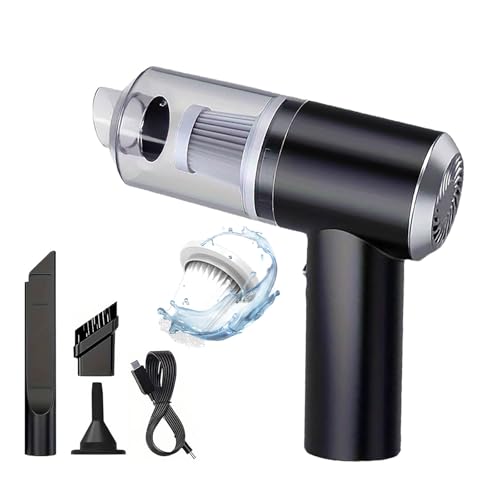 Cleaner, Car Vacuum Cleaner, Wireless Keyboard Cleaner with Super Strong Suction of 120W, Powerful Mini Rechargeable Vacuum Cleaner with Dual Filters, Suitable for Cars, Homes, Offices