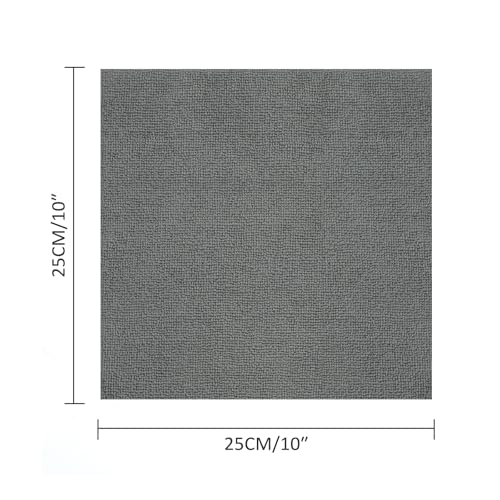 YoulerTex Reusable Cleaning Cloths Microfiber Towel: 50 Pack Washable Tear Away Cleaning Towels Roll - 12× 12 Absorbent Rags Drying Dishcloths for Kitchen House Car (20, Gray) - color: Gray