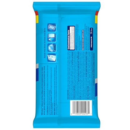 Windex Wipes Glass Cleaning, Pre-Moistened Glass and Surface Wipes to Clean Home Surfaces, Household Essentials, Original Scent, 38 Count (Pack of 6) - size: 38 Count (Pack of 6)