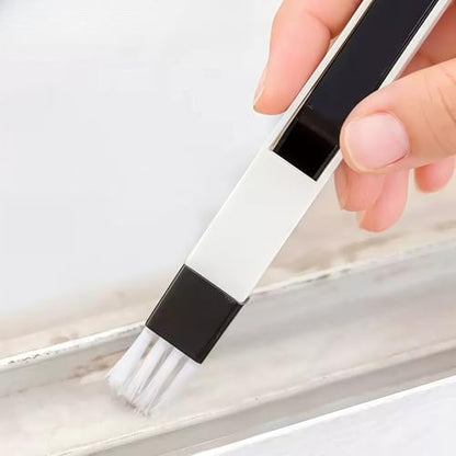 Versatile Window Slot Cleaning Brush, 2 in 1 Groove Gap Cleaning Brush Broom for Keyboard Drawer Cabinet Door Lamp Groove