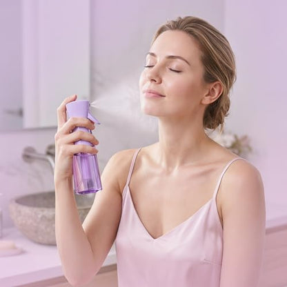 Spray Bottle For Hair,Continuous Spray Bottle, Empty Spray Bottles – Recycled Hair Misting Sprayer for Styling, Cleaning, Plants, Barbers (Purple) - color: Purple