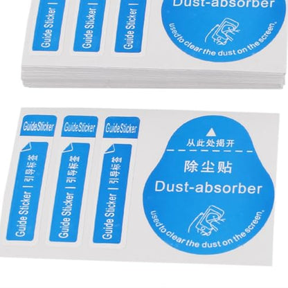 uxcell 50pcs Dust Removal Stickers, Computer Cellphone Tablet Screen Cleaning Decals, 8 x 5cm Laptop Absorber LCD Dusting Stickers Tools for Cell Phone Tempered Glass Screen Film