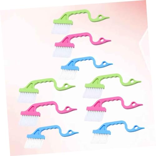 9pcs Swan Shape Window Groove Brush Handheld Cleaning Tool for Window Track Screen and Groove