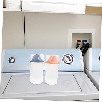 Refillable Laundry Powder Storage Container Set Large Capacity Soap Dispenser Flat Square Design for Kitchen and Bathroom Sealed Lotion Holder for Travel and Home Use