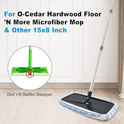 5 Pack Mop Heads Replacements for Ocedar Hardwood Floor 'N More Microfiber Mops,Terry Cloth Mops Refills 15 x 8 Flat Dust Mop Pads for O Cedar mop,Washable&Reusable Mopping Pads (Handle Not Included) - size: 5 Pack