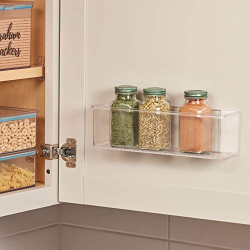 iDesign Adhesive Organizer Bin, Clear | Damage-Free Hanging, For Kitchen, Bathroom, or Office - style: Pack of 1
