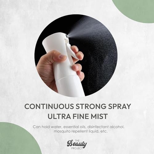 Spray Bottle Mister for Hair - Continuous Mister, Fine Water Mist, Trusted by Professional Salons & Barbers, 10.1oz - Clear Bottle (Sage) - color: Sage
